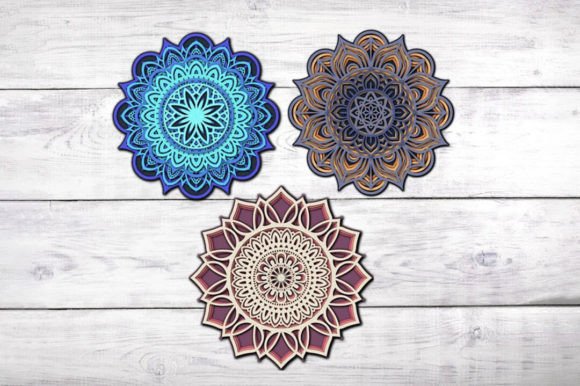 3D Layered Mandala SVG for Laser Cutting & Wall Decor