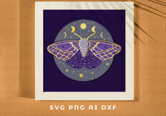 Celestial Moth 3D SVG Shadow Boxes Review