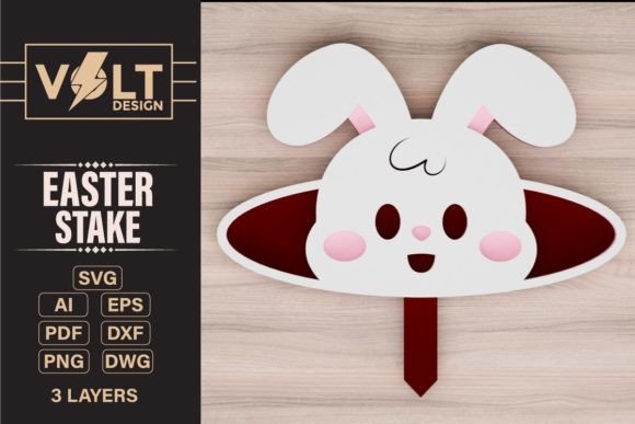Easter Garden Stake 3d Svg Laser Cutting for Spring