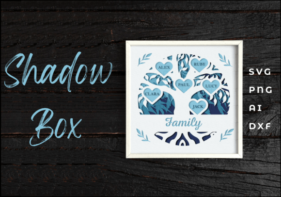 Family Tree Shadow Box Svg: A 3D SVG for Shadow Boxes