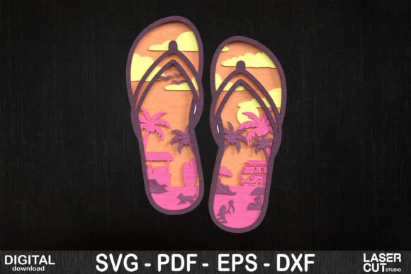 Flip Flop Beach Scene SVG: A Designer’s Review