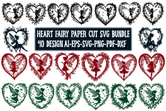 Heart Fairy SVG for Laser Cutting & Wall Decor