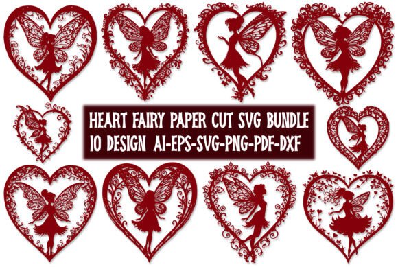 Heart Fairy SVG: Laser Cutting & Wall Decor