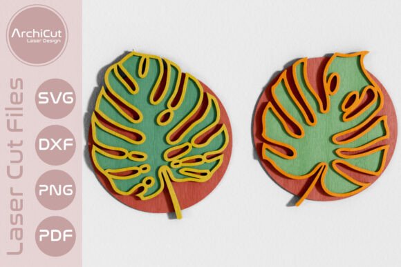 Monstera Leaves 3D Laser Cut Wall Decor