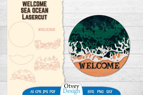 Sea Wave 3D Laser Cutting Wall Decor