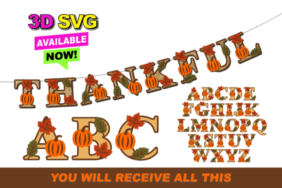 Thanksgiving 3D SVG for Laser Cutting & Wall Decor