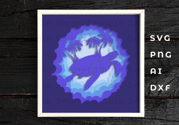 Turtle 3D Layered SVG for Shadow Boxes