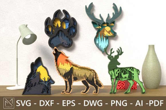Wildlife SVGs for Laser Cutting & Wall Decor